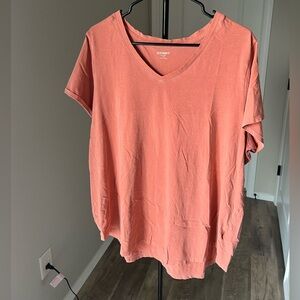 Old Navy Orange Pink Boxy Short Sleeve Tee